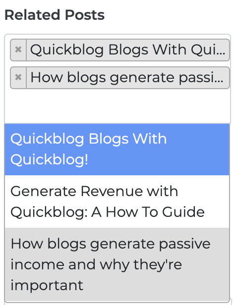 Quickblog | Related Posts Quickblog | Related Posts